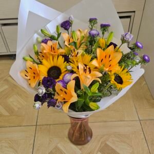 זר ליליות כתומות